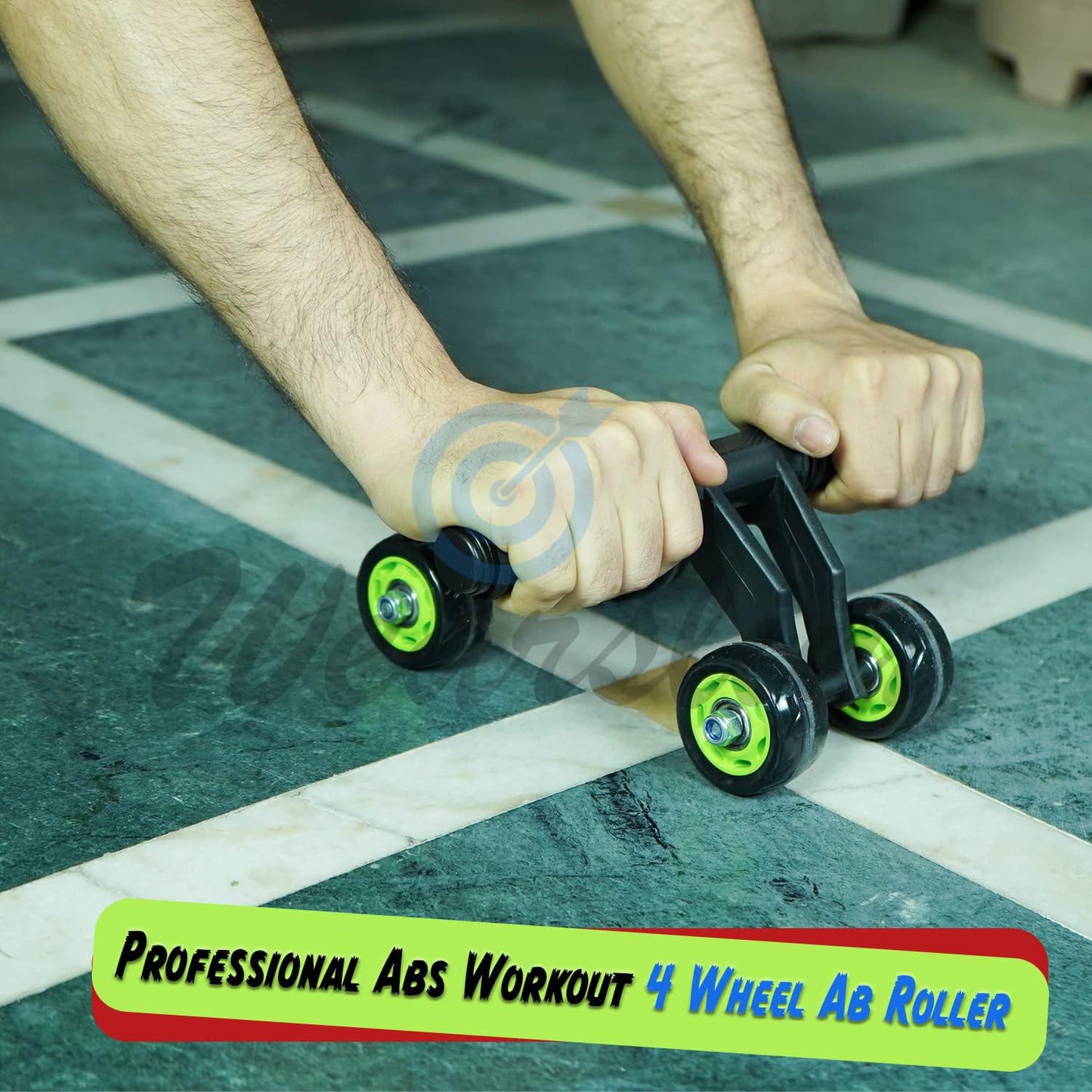 Professional Abs Workout 4 Wheel Ab Roller Perfect Home Gym Equipment for Men and Women Exercises