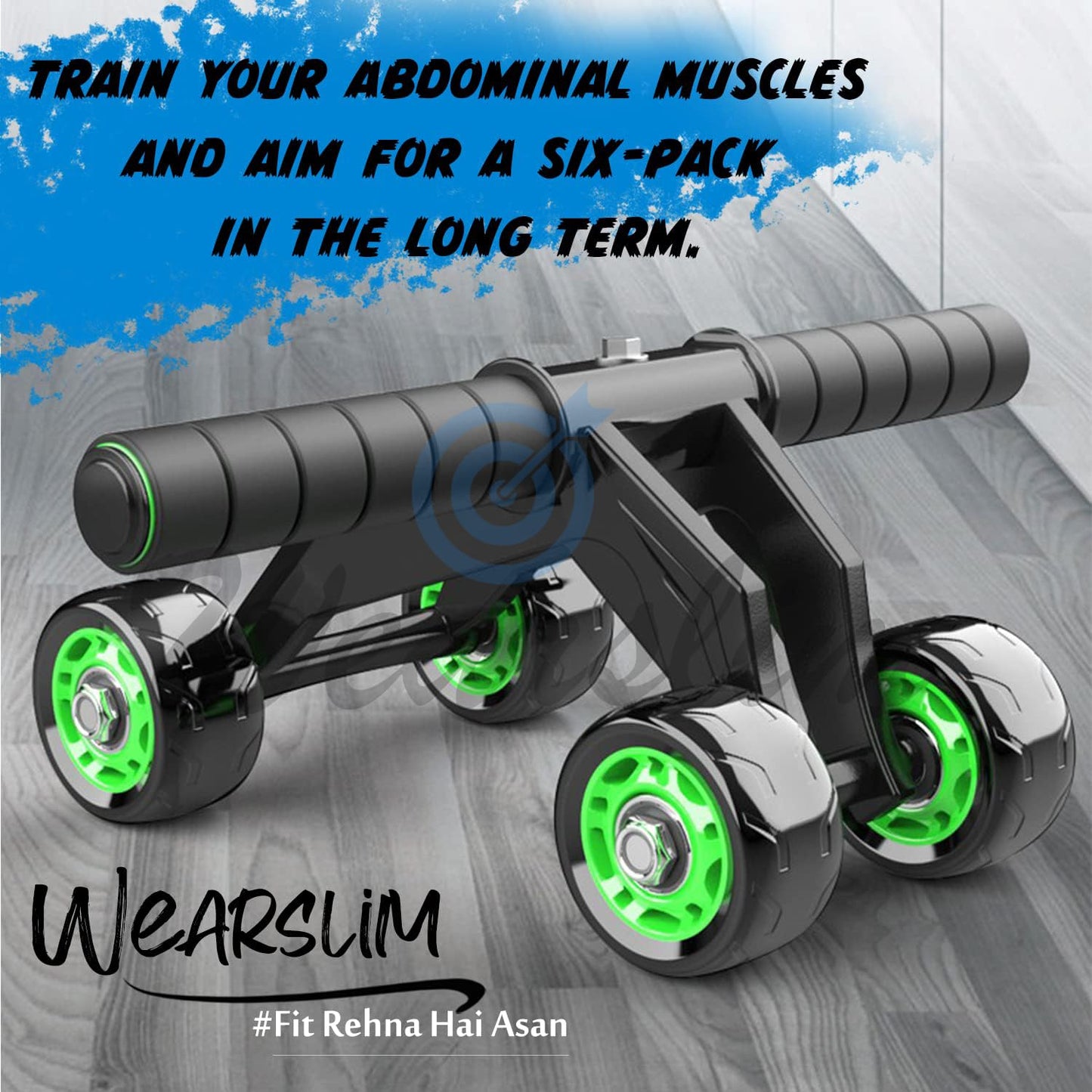 Professional Abs Workout 4 Wheel Ab Roller Perfect Home Gym Equipment for Men and Women Exercises