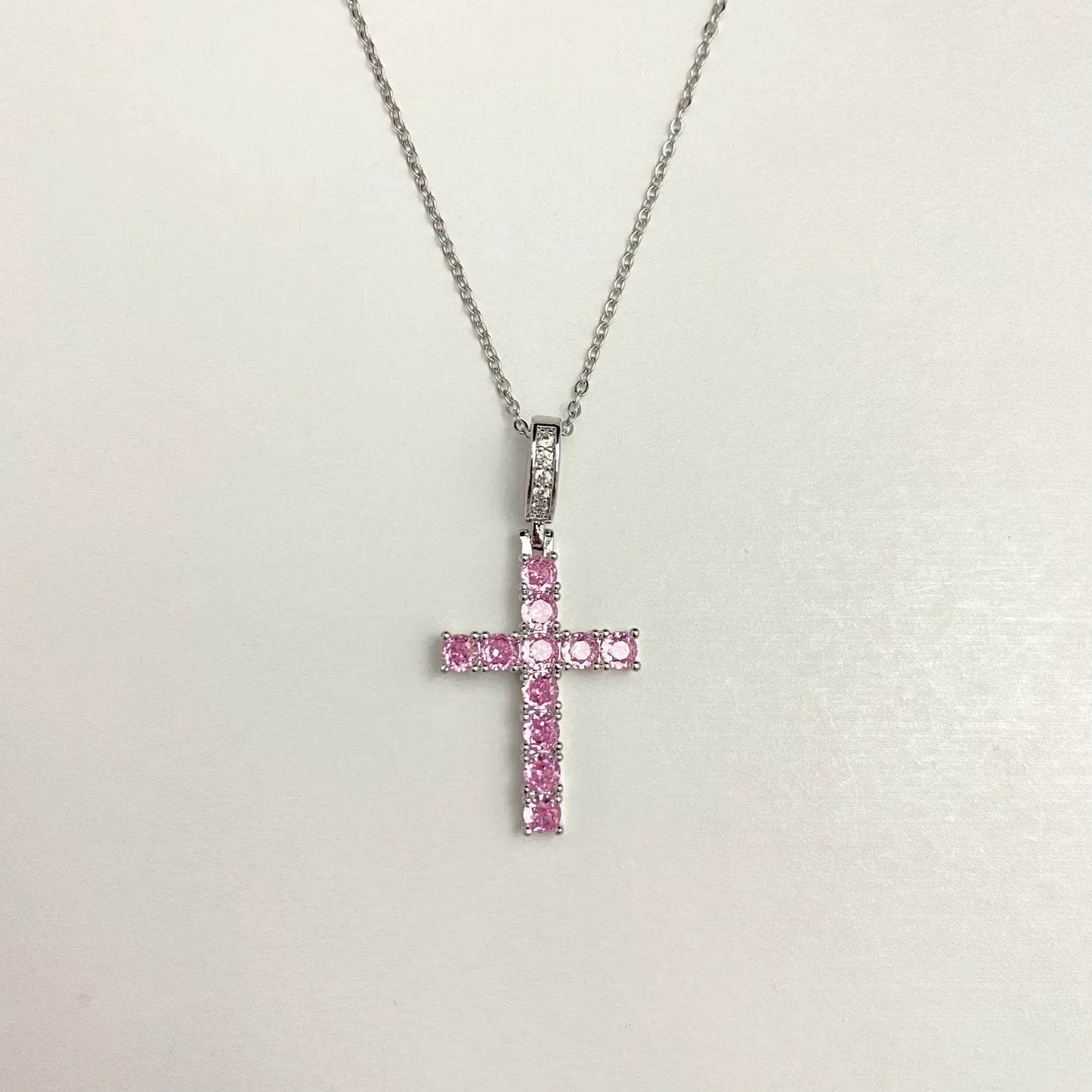 Stainless Steel Silver Cross Necklace