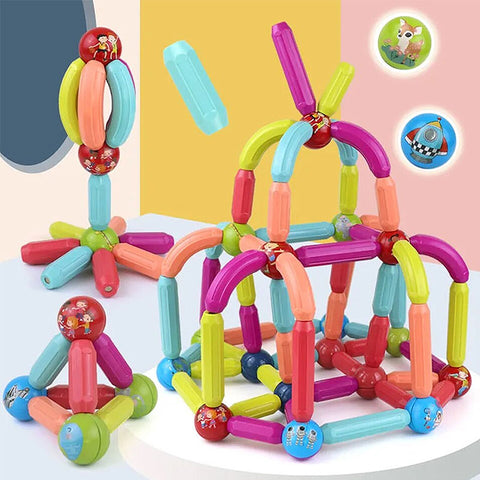 Magnetic Building Blocks + FREE 6000 Pages 7 IN 1 PDF Worksheet For Kids