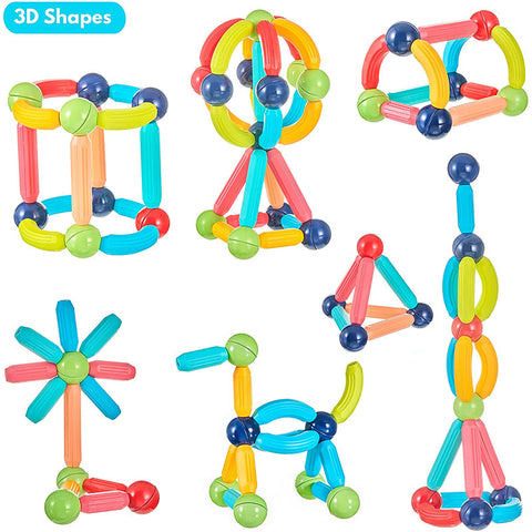 Magnetic Building Blocks + FREE 6000 Pages 7 IN 1 PDF Worksheet For Kids