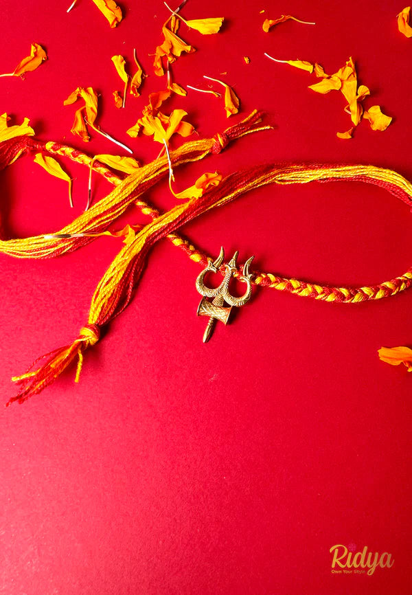 Detailed Carved Ganesha Silver plated Rakhi Cum Pendant